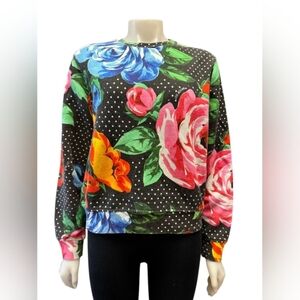 Moschino Multi Jumper Floral Sweater Size 4